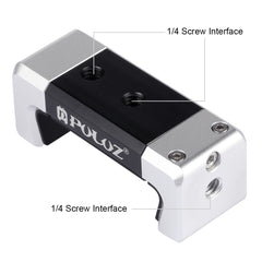 PULUZ Universal Phone Aluminum Alloy Clamp Holder Bracket with Cold Shoe For iPhone, Galaxy, Huawei, Xiaomi, Sony, HTC, Google and other Smartphones