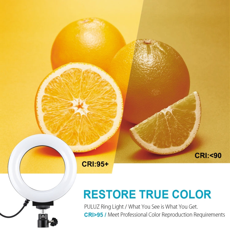 PULUZ 4.7 inch 12cm USB 3 Modes Dimmable LED Ring Selfie Beauty Vlogging Photography Video Lights with Tripod Ball Head PULUZ 4.7 inch 12cm USB 3 Modes Dimmable LED Ring Selfie Beauty Vlogging Photography Video Lights with Tripod Ball Head