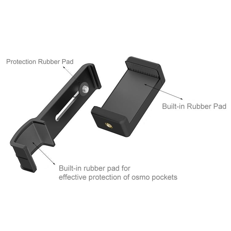 PULUZ Smartphone-Befestigungsklemme 1/4 Zoll Halterung für DJI OSMO Pocket / Pocket 2, Klemme PULUZ Smartphone-Befestigungsklemme 1/4 Zoll Halterung für DJI OSMO Pocket / Pocket 2, Klemme