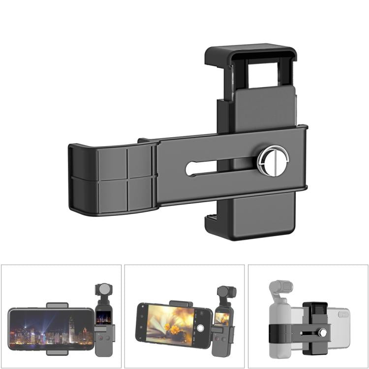 PULUZ Smartphone-Befestigungsklemme 1/4 Zoll Halterung für DJI OSMO Pocket / Pocket 2, Klemme PULUZ Smartphone-Befestigungsklemme 1/4 Zoll Halterung für DJI OSMO Pocket / Pocket 2, Klemme