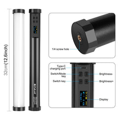 Luz de relleno RGB a todo color con 135 LED y luz de relleno portátil para fotografía PULUZ