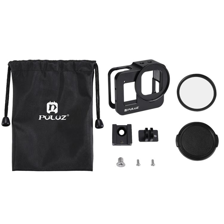 PULUZ Housing Shell CNC Aluminum Alloy Protective Cage with 52mm UV Lens for GoPro HERO8 Black, For HERO8 Black No Frame PULUZ Housing Shell CNC Aluminum Alloy Protective Cage with 52mm UV Lens for GoPro HERO8 Black, For HERO8 Black No Frame