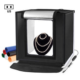 PULUZ 40cm Folding Portable White Light Dimmable Photo Lighting Studio Shooting Tent Box Kit with 6 Colors (Black, Orange, White, Red, Green, Blue) Backdrops