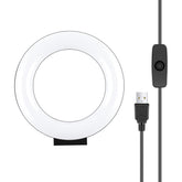 PULUZ 4.7 inch 12cm Curved Surface USB White Light LED Ring Selfie Beauty Vlogging Photography Video Lights