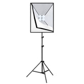 PULUZ 50x70cm Studio Softbox + 2m Tripod Mount + 4 x E27 20W 5700K White Light LED Light Bulb Photography Lighting Kit