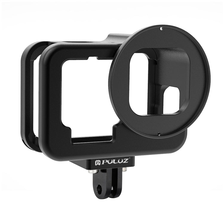 For GoPro HERO13 Black /12 Black /11 Black /10 Black /9 Black PULUZ Thin Housing Shell CNC Aluminum Alloy Protective Cage with Insurance Frame & 52mm UV Lens For GoPro HERO13 Black /12 Black /11 Black /10 Black /9 Black PULUZ Thin Housing Shell CNC Aluminum Alloy Protective Cage with Insurance Frame & 52mm UV Lens