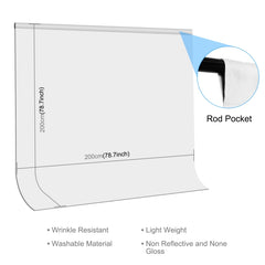 PULUZ 2m x 2m Photography Background Thickness Photo Studio Background Cloth Backdrop