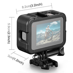 Jaula de montaje en marco PA recargable PULUZ con ranura para base de zapata fría para GoPro HERO13 Black /12 Black /11 Black /11 Black Mini /10 Black /9 Black, montaje en marco PA recargable