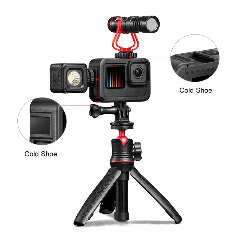 Jaula de montaje en marco PA recargable PULUZ con ranura para base de zapata fría para GoPro HERO13 Black /12 Black /11 Black /11 Black Mini /10 Black /9 Black, montaje en marco PA recargable Jaula de montaje en marco PA recargable PULUZ con ranura para base de zapata fría para GoPro HERO13 Black /12 Black /11 Black /11 Black Mini /10 Black /9 Black, montaje en marco PA recargable