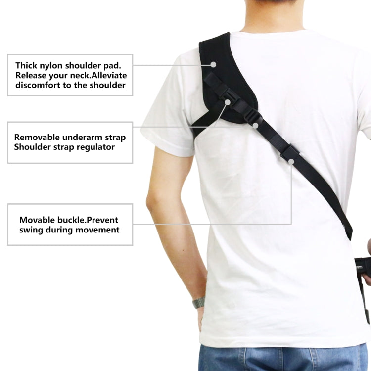 PULUZ Quick Release Anti-Slip Soft Pad Nylon Breathable Curved Camera Strap with Metal Hook for SLR / DSLR Cameras PULUZ Quick Release Anti-Slip Soft Pad Nylon Breathable Curved Camera Strap with Metal Hook for SLR / DSLR Cameras