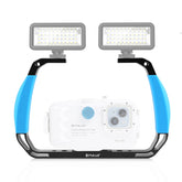 PULUZ Dual Silicone Handles Aluminium Alloy Underwater Diving Rig for GoPro, Other Action Cameras and Smartphones, For Action Cameras and Smartphones