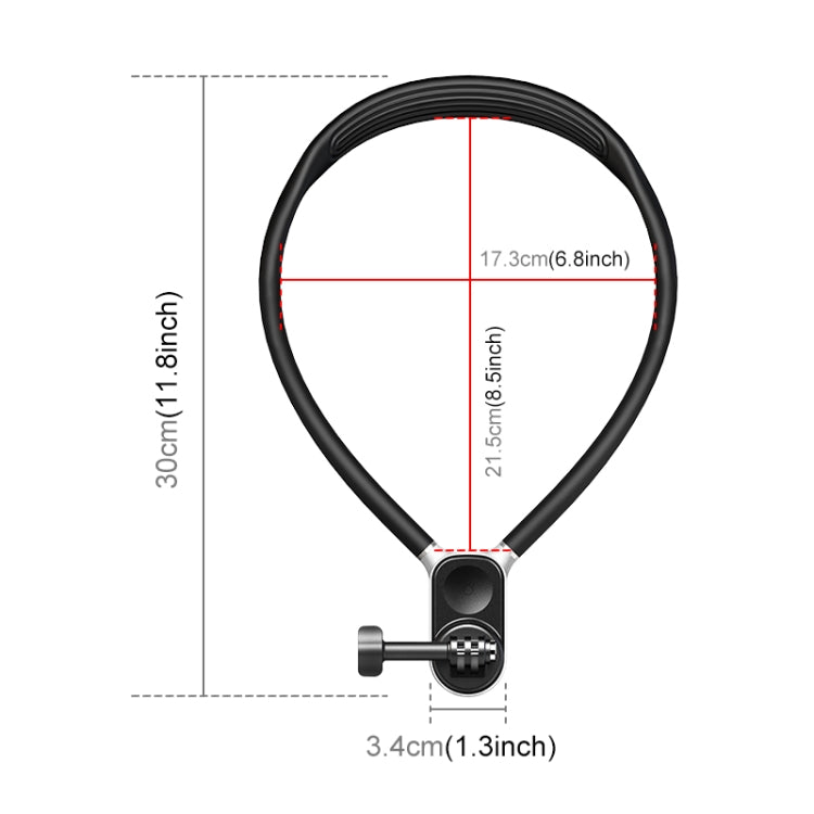 PULUZ Lazy Neck Bracket POV View Mount with Phone Clamp for GoPro Action Cameras / Phones, Magnetic Silicone Collar Bracket PULUZ Lazy Neck Bracket POV View Mount with Phone Clamp for GoPro Action Cameras / Phones, Magnetic Silicone Collar Bracket