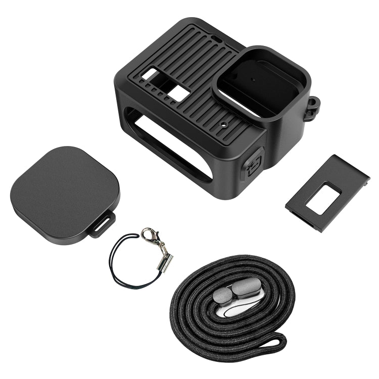 For GoPro HERO 2024 PULUZ Silicone Protective Case Side Interface Cover with Wrist Strap & Lens Cover For GoPro HERO 2024 PULUZ Silicone Protective Case Side Interface Cover with Wrist Strap & Lens Cover