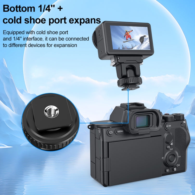 Für DJI Osmo Action 5 Pro / 4 / 3 PULUZ Kaltschuh-Gimbal-Schnellverschluss-Basisadapter, für DJI Osmo Action 5 Pro / 4 / 3 Für DJI Osmo Action 5 Pro / 4 / 3 PULUZ Kaltschuh-Gimbal-Schnellverschluss-Basisadapter, für DJI Osmo Action 5 Pro / 4 / 3