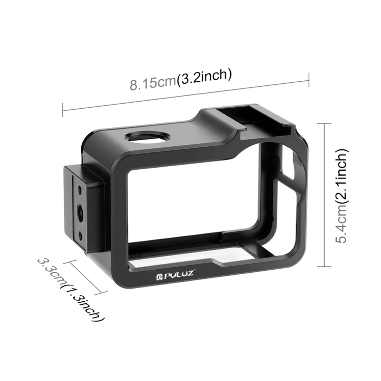 Für DJI Osmo Action 5 Pro PULUZ Metallkäfig-Erweiterungsadapterrahmen mit Kaltschuh, für DJI Osmo Action 5 Pro Metallkäfig Für DJI Osmo Action 5 Pro PULUZ Metallkäfig-Erweiterungsadapterrahmen mit Kaltschuh, für DJI Osmo Action 5 Pro Metallkäfig