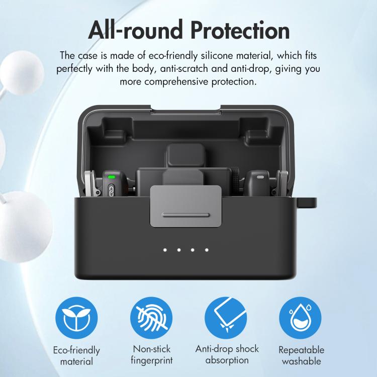 Estuche de carga PULUZ para DJI Mic Mini, funda protectora de silicona a prueba de rayones, para DJI Mic Mini Estuche de carga PULUZ para DJI Mic Mini, funda protectora de silicona a prueba de rayones, para DJI Mic Mini