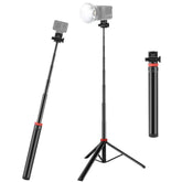PULUZ 2m 8-section Aluminum Alloy Broadcast Fill Light Bracket Telescopic Tripod