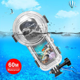 For Insta360 X5 PULUZ 60m Waterproof Sealed Diving Case