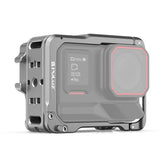 For Insta360 Ace Pro 2 PULUZ Aluminum Alloy Protective Cage Rig Dual Cold Shoe Housing Frame