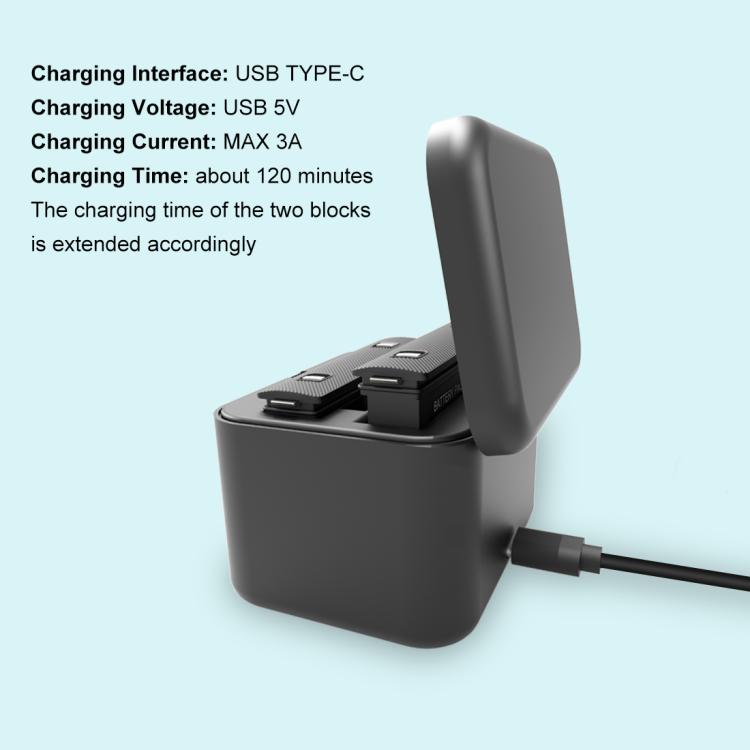 For Insta360 X5 PULUZ Dual-Batteries Charging Box Battery & Memory Card Storage Case For Insta360 X5 PULUZ Dual-Batteries Charging Box Battery & Memory Card Storage Case