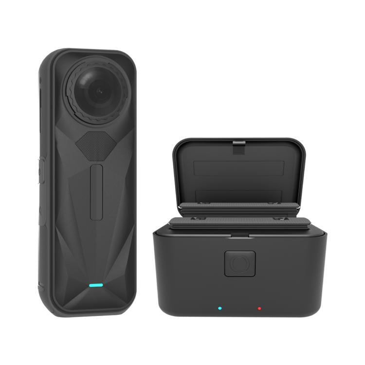 For Insta360 X5 PULUZ Dual-Batteries Charging Box Battery & Memory Card Storage Case For Insta360 X5 PULUZ Dual-Batteries Charging Box Battery & Memory Card Storage Case