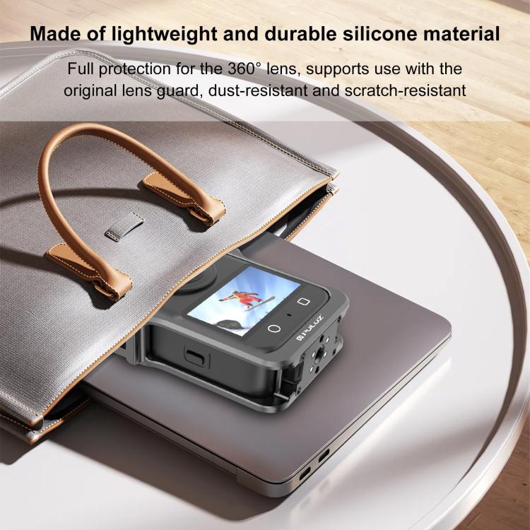 For DJI Osmo 360 PULUZ Aluminum Alloy Protective Cage Expansion Frame with Lens Cover For DJI Osmo 360 PULUZ Aluminum Alloy Protective Cage Expansion Frame with Lens Cover