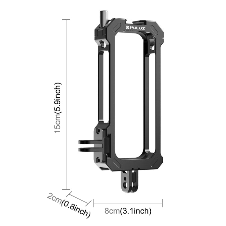 For Insta360 X3 PULUZ Metal Protective Cage Rig Housing Frame with Expand Cold Shoe Base & Tripod Adapter For Insta360 X3 PULUZ Metal Protective Cage Rig Housing Frame with Expand Cold Shoe Base & Tripod Adapter