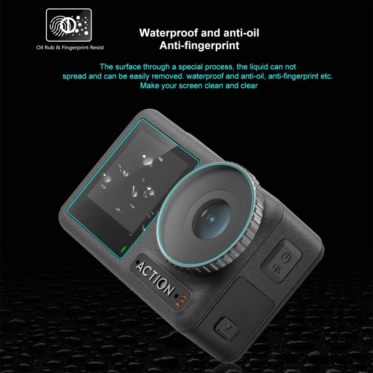 For DJI Osmo Action 3  PULUZ 3-in-1 Lens Front and Back Screen Tempered Glass Explosion-proof Film For DJI Osmo Action 3  PULUZ 3-in-1 Lens Front and Back Screen Tempered Glass Explosion-proof Film