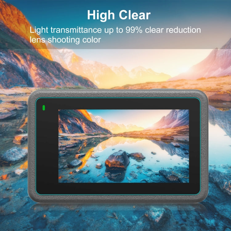 For DJI Osmo Action 3  PULUZ 3-in-1 Lens Front and Back Screen Tempered Glass Explosion-proof Film For DJI Osmo Action 3  PULUZ 3-in-1 Lens Front and Back Screen Tempered Glass Explosion-proof Film
