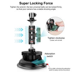 PULUZ Magic Arm Stronge Suction Cup Aluminum Alloy Mount