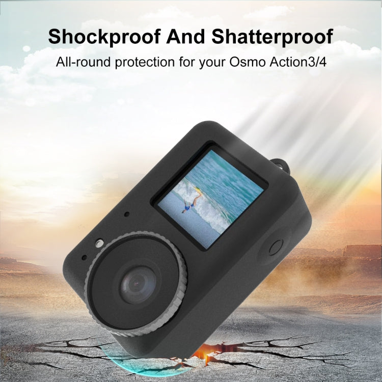 Für DJI Osmo Action 4 / 3 PULUZ Silikon Schutzhülle mit Objektiv Kappe, Für DJI Osmo Action 4 / 3 Für DJI Osmo Action 4 / 3 PULUZ Silikon Schutzhülle mit Objektiv Kappe, Für DJI Osmo Action 4 / 3