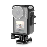 Jaula protectora de plástico vertical PULUZ con zapatas frías para DJI Osmo Action 4/3, jaula de plástico vertical
