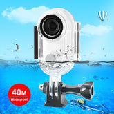 Für Insta360 GO 3 PULUZ 40m Unterwasser Wasserdichte Gehäuse Fall mit Basis Adapter & Schraube, 40m Wasserdichte Gehäuse Fall