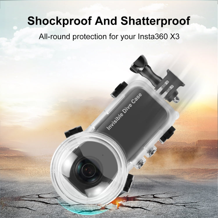 Für Insta360 X3 PULUZ 50m wasserdichtes versiegeltes Tauchgehäuse, unsichtbares Tauchgehäuse Für Insta360 X3 PULUZ 50m wasserdichtes versiegeltes Tauchgehäuse, unsichtbares Tauchgehäuse