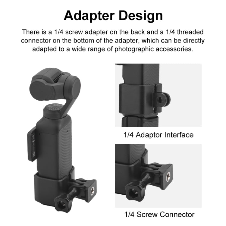 Para DJI OSMO Pocket 3 PULUZ Soporte de expansión de marco adaptador con orificio de 1/4 de pulgada, marco adaptador Para DJI OSMO Pocket 3 PULUZ Soporte de expansión de marco adaptador con orificio de 1/4 de pulgada, marco adaptador