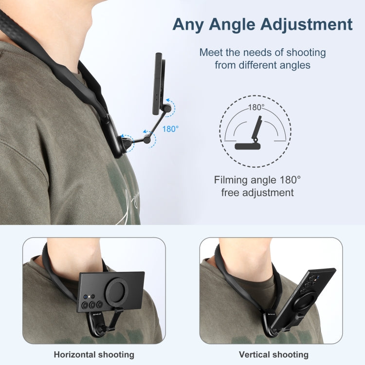 Soporte de collar magnético PULUZ para vista POV con abrazadera para teléfono para cámaras de acción GoPro/teléfonos, soporte de collar magnético Soporte de collar magnético PULUZ para vista POV con abrazadera para teléfono para cámaras de acción GoPro/teléfonos, soporte de collar magnético