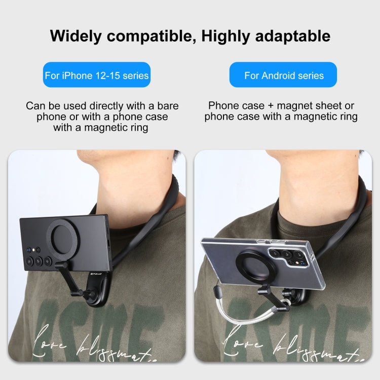 Soporte de collar magnético PULUZ para vista POV con abrazadera para teléfono para cámaras de acción GoPro/teléfonos, soporte de collar magnético Soporte de collar magnético PULUZ para vista POV con abrazadera para teléfono para cámaras de acción GoPro/teléfonos, soporte de collar magnético