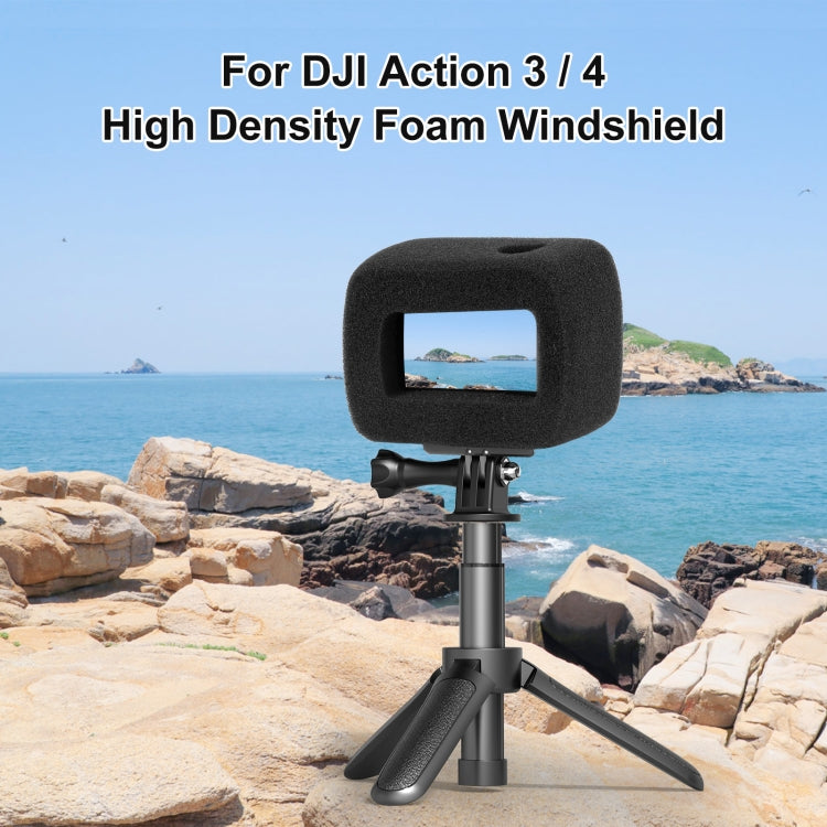 Parabrisas de espuma de alta densidad PULUZ para DJI Osmo Action 4/3, parabrisas de espuma Parabrisas de espuma de alta densidad PULUZ para DJI Osmo Action 4/3, parabrisas de espuma
