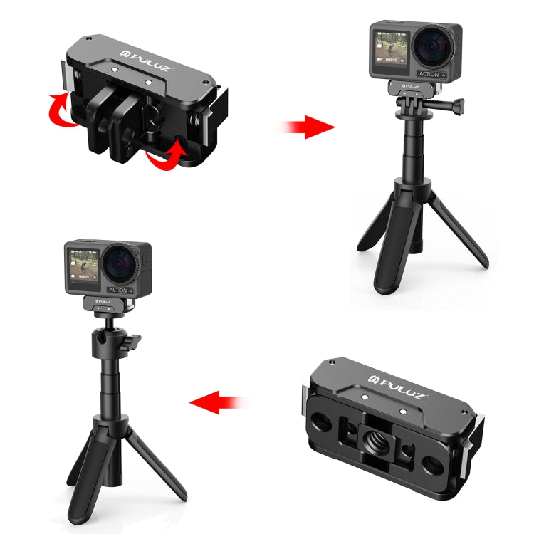 Base metálica de liberación rápida magnética PULUZ para DJI Osmo Action 4, para DJI Osmo Action 4/3 Base metálica de liberación rápida magnética PULUZ para DJI Osmo Action 4, para DJI Osmo Action 4/3