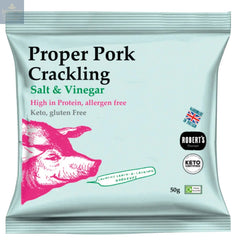 Proper Pork Crackling flavoured with salt and vinegar - VAT FREE