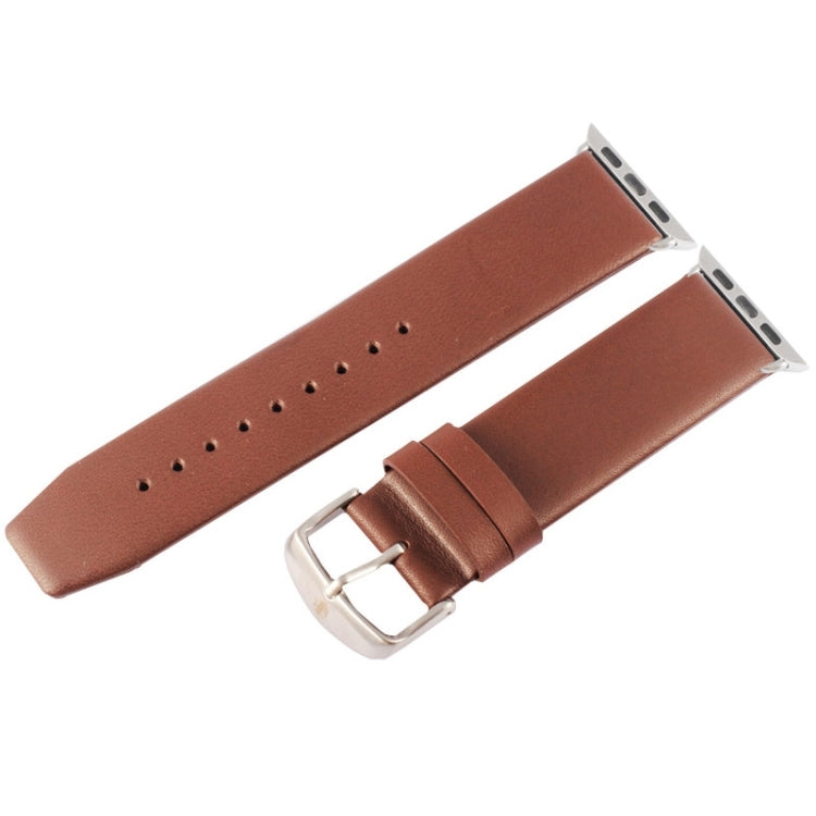Kakapi for Apple Watch 42mm Subtle Texture Brushed Buckle Genuine Leather Watch Band with Connector Kakapi for Apple Watch 42mm Subtle Texture Brushed Buckle Genuine Leather Watch Band with Connector