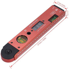 Winkelmesser mit digitalem LCD-Display und Wasserwaage