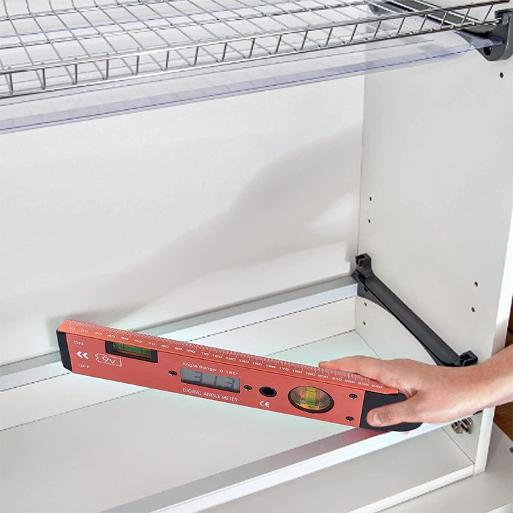 Winkelmesser mit digitalem LCD-Display und Wasserwaage Winkelmesser mit digitalem LCD-Display und Wasserwaage