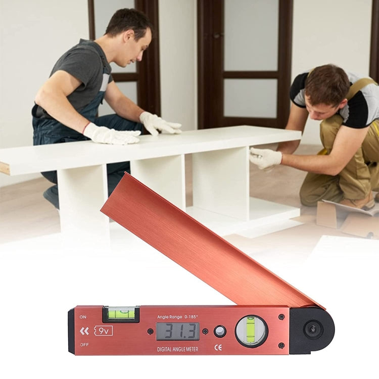 Winkelmesser mit digitalem LCD-Display und Wasserwaage Winkelmesser mit digitalem LCD-Display und Wasserwaage