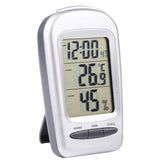 LCD Digital Desk Indoor Thermometer Hygrometer with Date / Clock / Freezing Warning