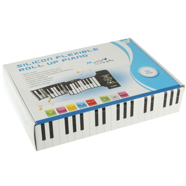 88 Keys Portable MIDI Silicone Flexible Roll Up Piano, Keyboard: 133 x 14.2 x 0.6cm, 88 Keys Roll Up Piano 88 Keys Portable MIDI Silicone Flexible Roll Up Piano, Keyboard: 133 x 14.2 x 0.6cm, 88 Keys Roll Up Piano