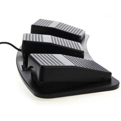 Interruptor de pie de triple acción USB para PC, 2 pedales