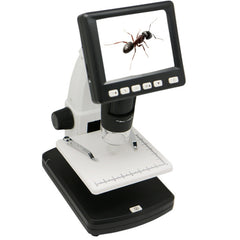 Microscopio digital independiente con pantalla LCD de 3,5 pulgadas y 5 megapíxeles, 500X, 8 LED, compatible con tarjeta TF de hasta 32 GB (DMS-038M), DMS-038M 500X