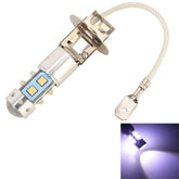 H3 50W 600LM 5500K White Light 10 SMD-2828-LEDs Car Foglight , Constant Current , DC12-24V