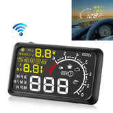 X3 Bluetooth 5.5 inch Car OBDII / EUOBD HUD Vehicle-mounted Head Up Display Security System, Support Speed & Fuel Consumption, Overspeed Alarm, Water Temperature, etc